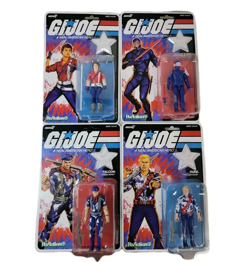 G.I. Joe ReAction Americas 250th Anniversary Set 4pc Duke Jaye Falcon Snake Eyes